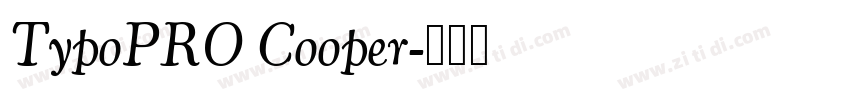 TypoPRO Cooper字体转换